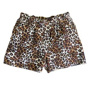 Vintage Gitano Denim Leopard Print Shorts Plus Size 22W 36 NWOT Mom Jeans 90s